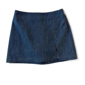 American Threads Denim Stretchy Skirt Skort